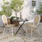Merrick Lane Toulon Set of Two Stacking Thonet Bistro Style Chair, PE Cane Rattan Seat, and Metal Frame for Indoor/Outdoor Use